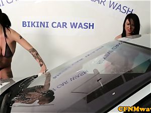 bikini carwash cfnm girls
